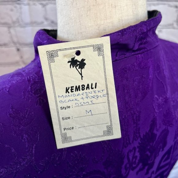 Reversible Silk Mandarin Jacket Purple & Black – Handmade in Nepal Size Medium - Picture 7 of 11